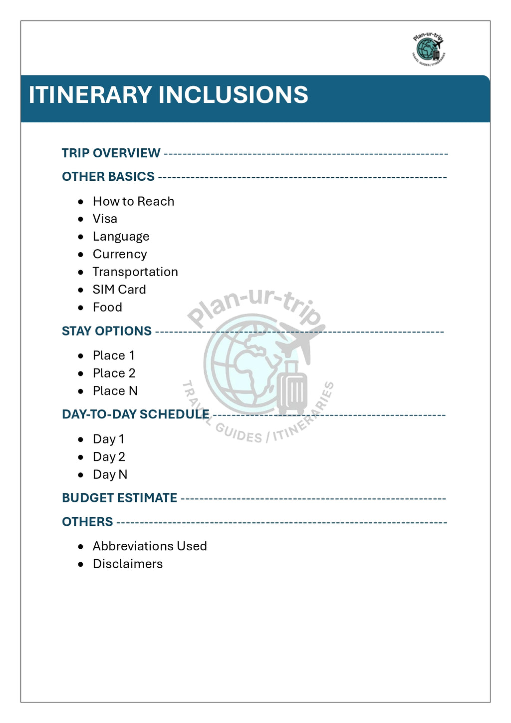 8-14 Days_Personalized Itinerary